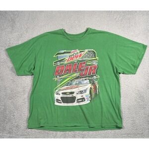 Nascar Dale Earnhardt Jr. #88 Diet Mountain Dew Green T-Shirt Adult 3XL Race Car